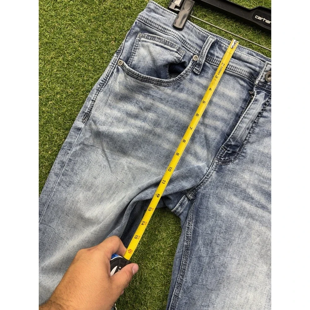 BKE Jake Jeans Mens 38x36 Bootleg Light Wash Denim Classic Casual Workwear
